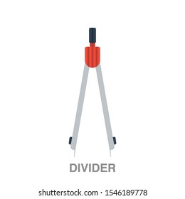 Icono plano divisor sobre fondo transparente blanco. Se puede utilizar un icono de divisor para varios fines.