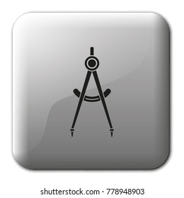 Divider flat vector icon. Compass illustration.