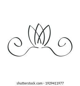 divider floral curved lines ornament