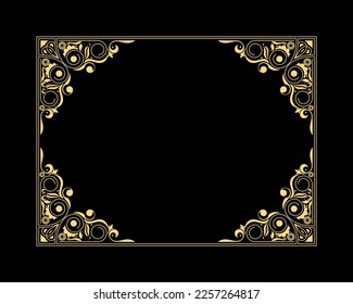 Divider Floral Motif Victorian,Swirl Flourish Border frame  Label Vintage 