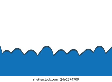 Divider Header for App, Banners or Posters. Set of Template Dividers Shapes for Website. Wave Collection of Design Element for Top, Bottom Page Web Site. Vector illustration. Eps file 213.