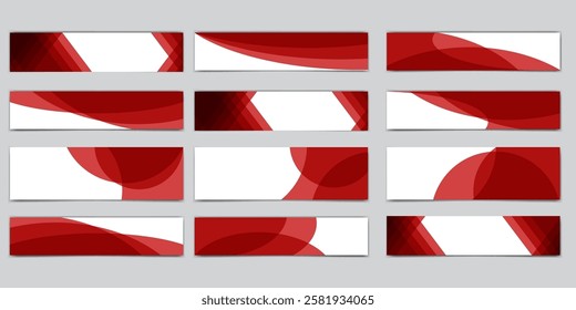 Divider Header for App, Banners or Posters. Set of Template Dividers Shapes for Website. Curve Lines, Drops, Wave Collection of Design Element for Top, Bottom Page Web Site.