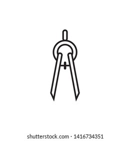  divider icon, circle vector illustration, drafting sign design - Vector