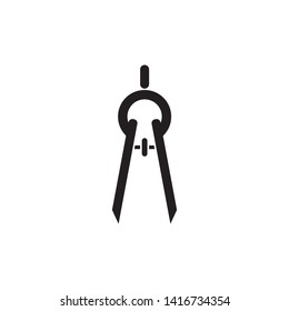  divider icon, circle vector illustration, drafting sign design - Vector