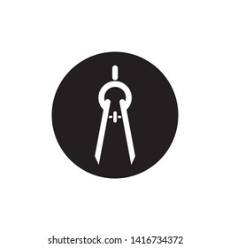  divider icon, circle vector illustration, drafting sign design - Vector