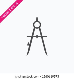 Divider Icon, Compasses Icon Vector