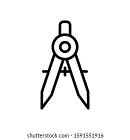 Divider icon design template, outlined style, editable stroke
