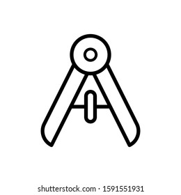 Divider icon design template, outlined style, editable stroke