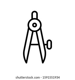 Divider icon design template, outlined style, editable stroke