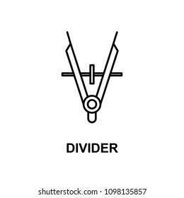 divider icon. Element of measuring instruments icon with name for mobile concept and web apps. Thin line divider icon can be used for web and mobile. Premium icon