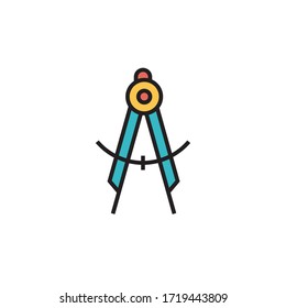 divider icon filled outline vector. isolated on white background