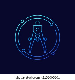 divider icon, line vector design