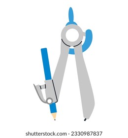 Divider icon. School supplies. Drawing tool. Vector illustration.