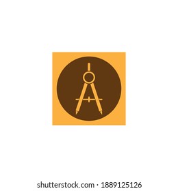 The divider icon. Surveyor and geometry, engineer, architect, school symbol. Flat Vector illustration