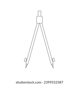 The divider icon. Surveyor and geometry, engineer, architect, school symbol. Flat Vector illustration