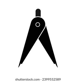 The divider icon. Surveyor and geometry, engineer, architect, school symbol. Flat Vector illustration