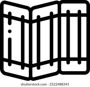 ícone divisor. Design De Estilo Linear Fino Isolado Em Plano De Fundo Branco