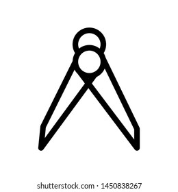 Divider icon vector , student template design emblem isolated illustration , outline solid background white 