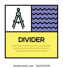 DIVIDER AND ILLUSTRATION ICON CONCEPT