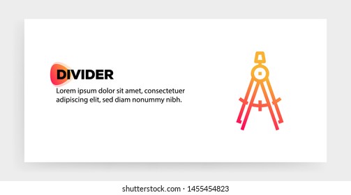 DIVIDER AND ILLUSTRATION ICON CONCEPT