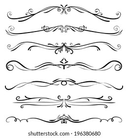 divider line border vintage scroll ornaments calligraphic element series of antique vector dividers fingers drawn divider line border vintage scroll ornaments calligraphic element nails hand medieval