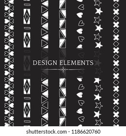 Divider line design elements vector collection