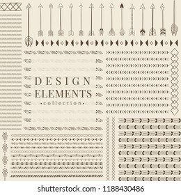 Coleção de vetores de elementos de design de linha divisória