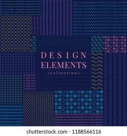 Divider line design elements vector collection