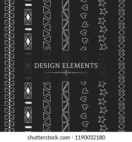 Divider line design elements vector collection