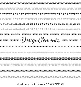 Divider line design elements vector collection