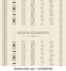 Divider line design elements vector collection