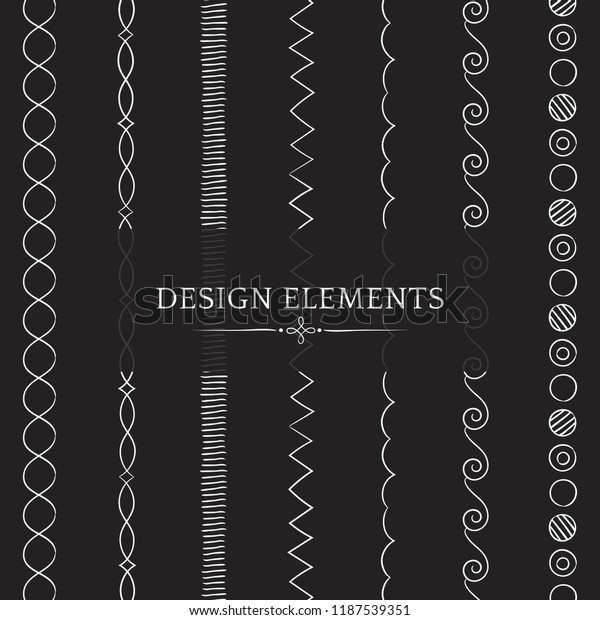 Divider line\
design elements vector\
collection