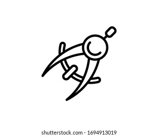 Divider line icon. High quality outline symbol for web design or mobile app. Thin line sign for design logo. Black outline pictogram on white background