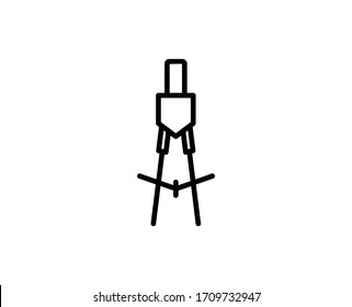 Icono de línea del divisor. Símbolo de esquema de alta calidad para diseño web o aplicación móvil. Signo de línea delgada para el logotipo de diseño. Pictograma de contorno negro sobre fondo blanco
