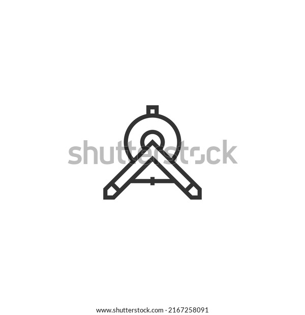 Divider line icon. linear style sign for mobile\
concept and web design. Outline vector icon. Symbol, logo\
illustration. Vector\
graphic