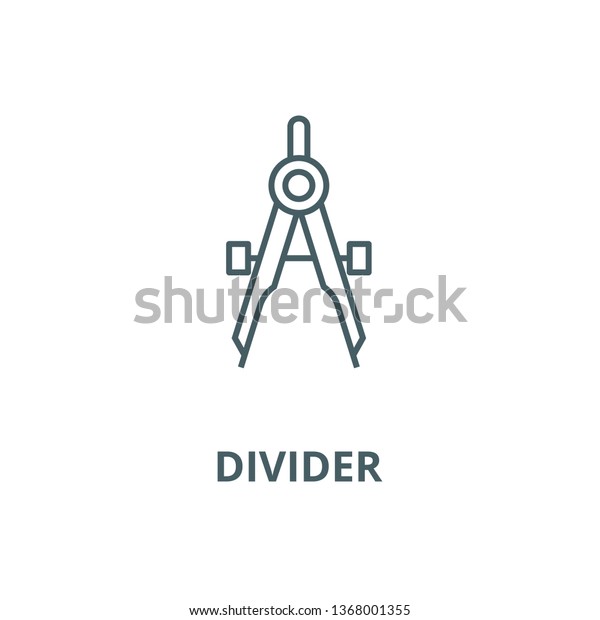 Divider line icon, vector. Divider outline\
sign, concept symbol, flat\
illustration