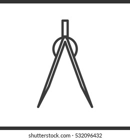 Divider linear icon. Thin line illustration. Vector isolated outline drawing.