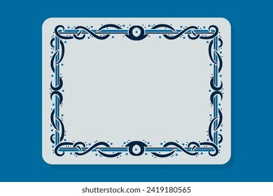 Divider ornament frame with line and shape