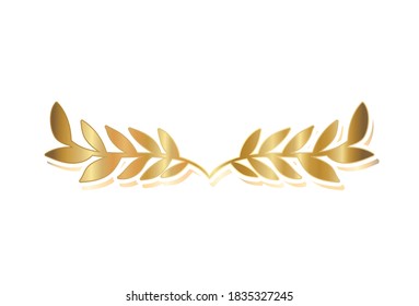 divider ornament leaves gold design of Decorative element theme Vector illustration