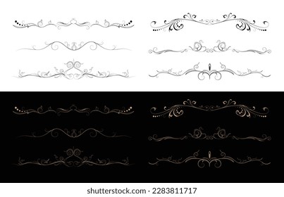 divider set of elements for design