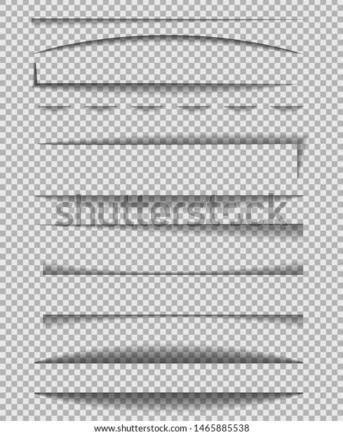 Divider shadow line. Frame of edge of paper on\
transparent background.Paper line with shadow for banner, web\
tab.Lines shadow effect.vector\
eps10