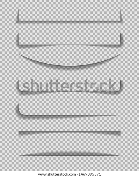 Divider shadow line. Frame of edge of paper on
transparent background.Paper line with shadow for banner, web
tab.Lines shadow effect.vector
eps10