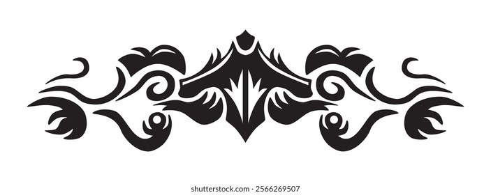 divider, simple black vector illustration at white 