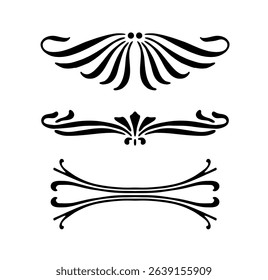 Divider with style Art Nouveau ornament set