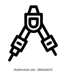 divider tool icon or logo isolated sign symbol vector illustration - high quality black style vector icons
