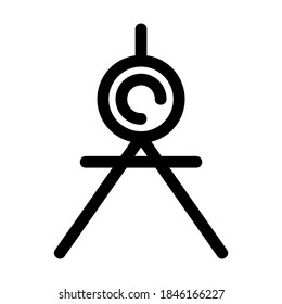icono de herramienta de divisor o logotipo símbolo de signo aislado ilustración vectorial - iconos vectoriales de estilo negro de alta calidad
