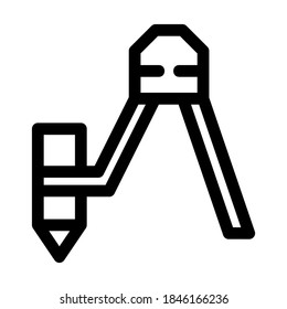 divider tool icon or logo isolated sign symbol vector illustration - high quality black style vector icons
