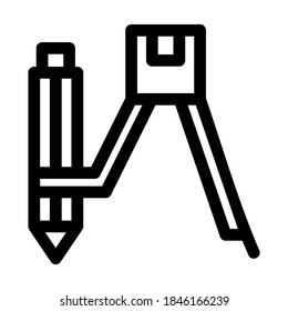 Symbol oder Logo für das Trennwerkzeug, einzelne Zeichen, Vektorgrafik - hochwertige Vektorsymbole im schwarzen Stil
