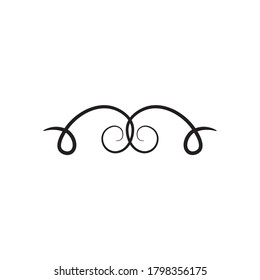 Trennscheibe mit Twist-Design auf weißem Hintergrund, Silhouettenstil, Vektorgrafik
