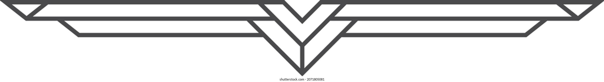 Divider typography line element, ornament design decoration